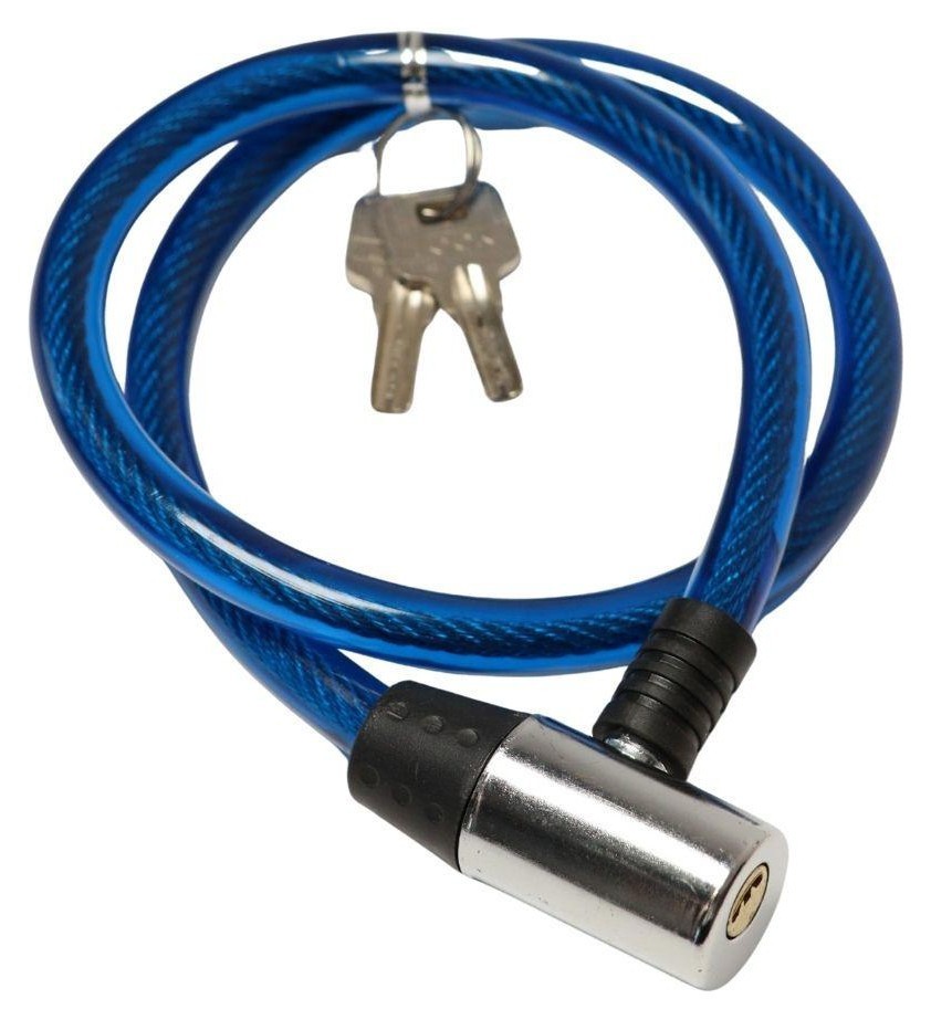 Замок тросовий на ключі VLT PJ-112S 800мм *12мм синій AM (брендоване пакування), LCK-085