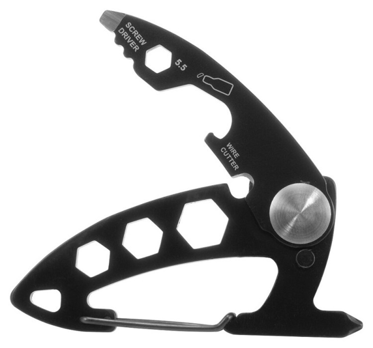 Munkees 2533 брелок-мультиинструмент 9-function Card Tool black, 2533-BK