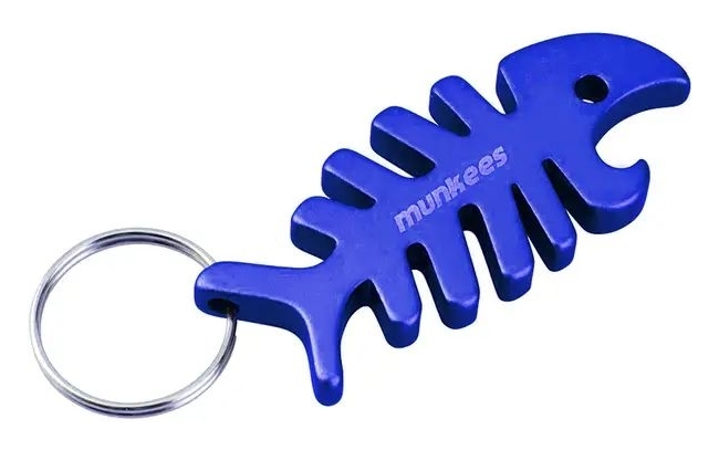 Munkees 3428 брелок-відкривачка Fish Bone dark blue, 3428-DB