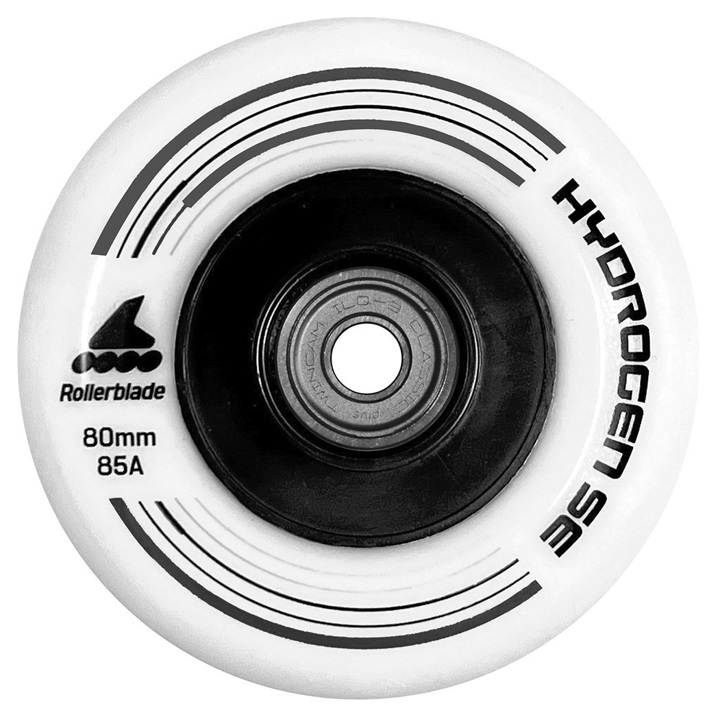 Rollerblade колеса с подшипниками 80 mm/ILQ9 Hydro SE white, 06954300-101