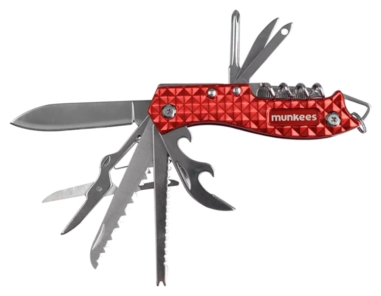 Munkees 2580 брелок-мультінструмент Pocket Knife red, 2580-RD