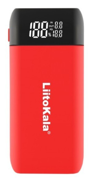 Зарядное устройство-павербанк LiitoKala Lii-MP2 на 2 канала для аккумуляторов, красный, FNR_Lii-MP2RD