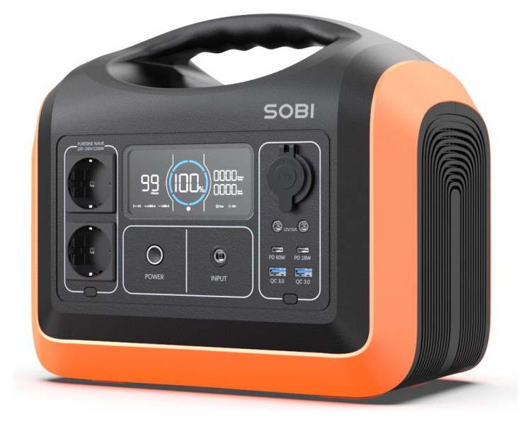 Портативная зарядная станция Sobi 1200W (310000mAh; 992Wh), SB1200W