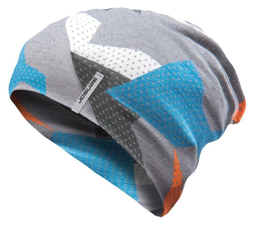 Шапка Sensor Merino Impress 24200049 blue-camo, SU32MI-blue-camo-L, SU32MI-blue-camo-L