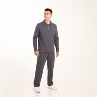 Темно серый спортивный костюм для мужчин Pobedov Binance. Весна осень спортивный комплект