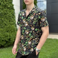 Літня чоловіча сорочка із принтом для відпочинку Pobedov Dejavu Kripta