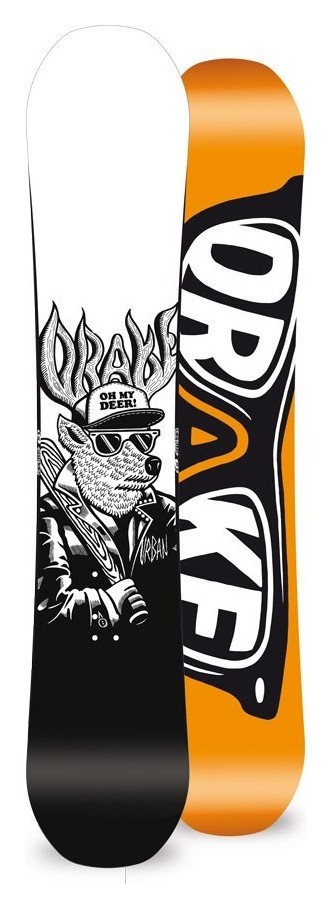 Сноуборд Drake URBAN 155 Black/orange/white (76241005), RCH_20261