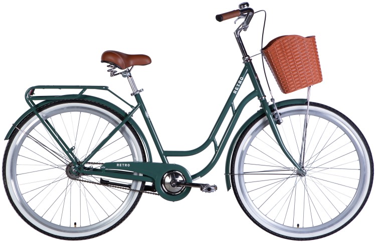 Велосипед ST 28" Dorozhnik RETRO Velosteel рама-19" зелено-сірий 2025, OPS-D-28-428