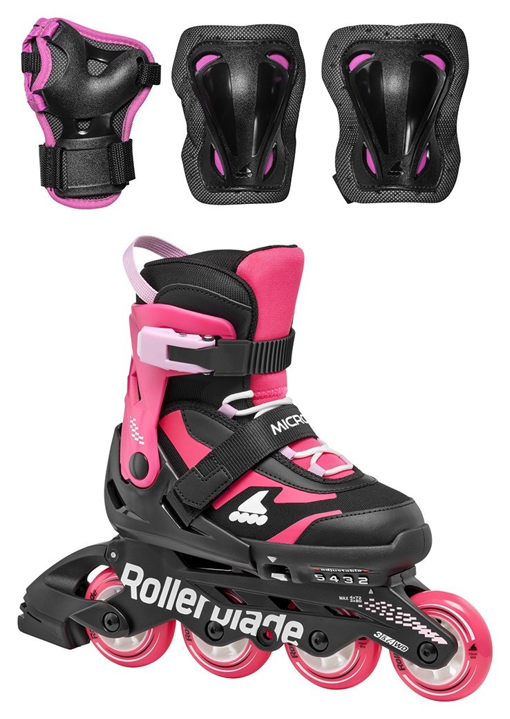 Rollerblade ролики Microblade Combo black-pink 28-32, 86B0751550-NJ02-28-32