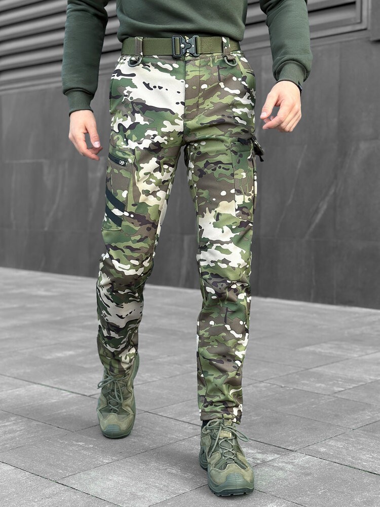 Брюки карго мужские весенние с карманами мультикам Pobedov Static, POB_00000008524