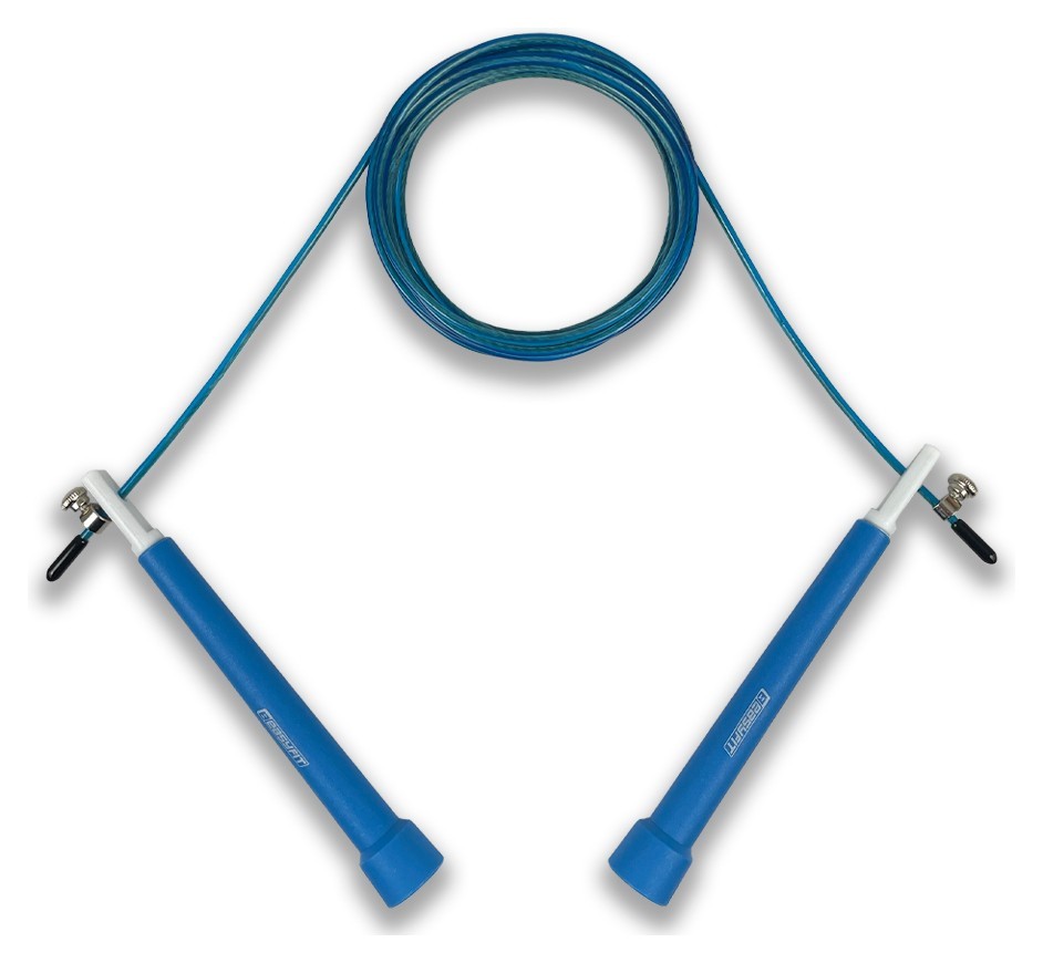 Швидкісна скакалка EasyFit Speed Cable Rope 3 м для схуднення, синя, EFIT_EF-2039-BL