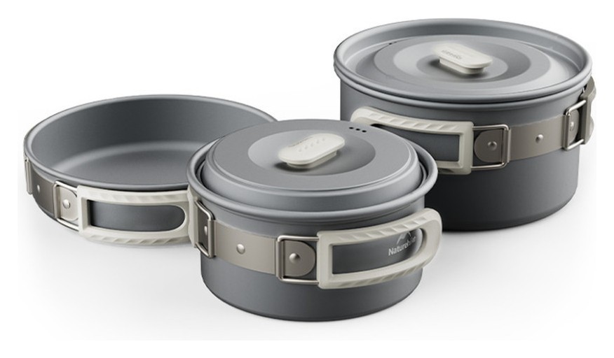 Набор посуды (2 кастрюли, сковорода) Naturehike CNK2450CF010, алюминий, FNR_6976507663335
