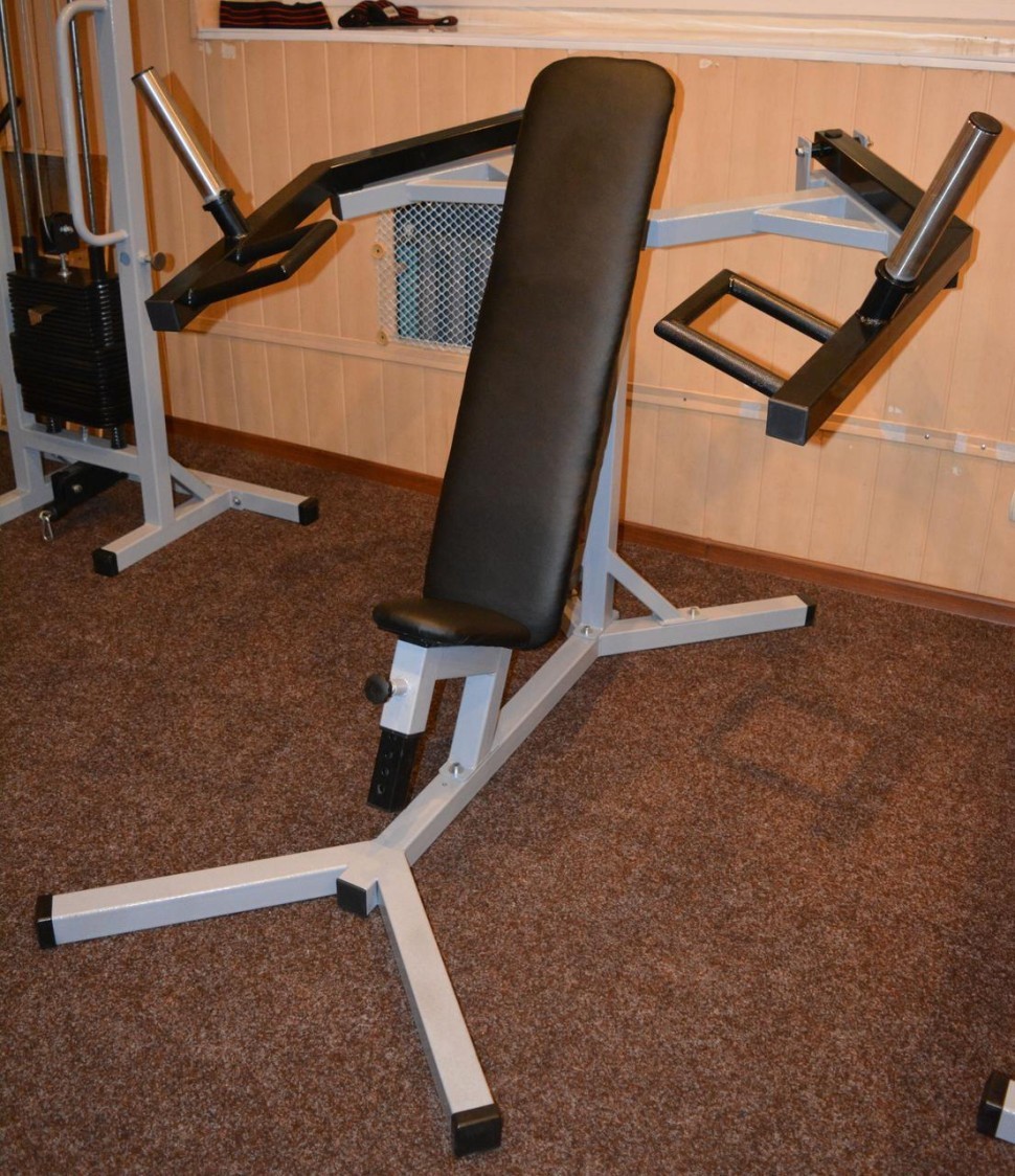 Хаммер сидячи, силова лава, важільний жим, RNS_ПС-64-ЖИМ-ХАММЕР-СИДЯ