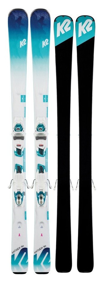 Ліжі гірські комплект K2 ANTHEM 76X W+ER3 10 COMPACT QKCLK 142см White/blue (10D0406.143.1+10C1011.143.2), RCH_16288