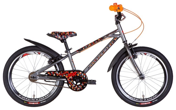 Велосипед ST 20" Formula ACTIVE Vbr рама-10" сірий 2024 крила, підніжка, дзвоник, OPS-FRK-20-204