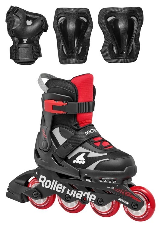 Rollerblade ролики Microblade Combo black-red 33-36.5, 86B0751550-ND01-33-36.5