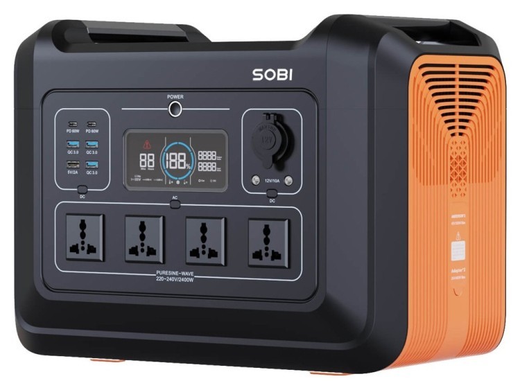 Портативная зарядная станция Sobi 2400W (697500mAh; 2232Wh), SB2400W