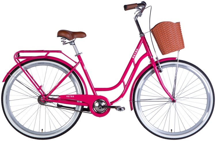 Велосипед ST 28" Dorozhnik RETRO Velosteel рама-19" розовый 2025, OPS-D-28-429