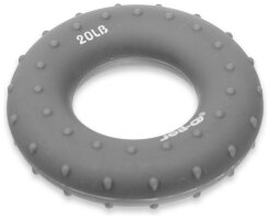 Эспандер кистевой Кольцо (1шт) JELLO FI-1787 (силикон, нагрузка 20LB), серый