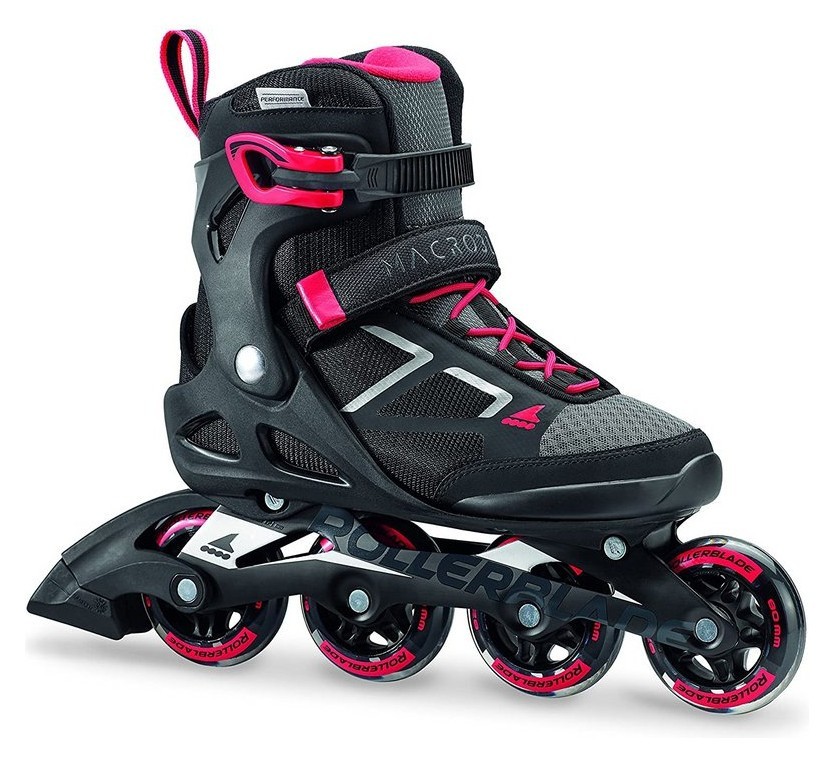 Роликовые коньки для взрослых Rollerblade MACROBLADE 80 W 36.5 (6US) 230мм Black/pink (07847200 7Y9), RCH_11215