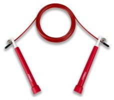 Швидкісна скакалка EasyFit Speed Cable Rope 3 м зі стальним тросом червона