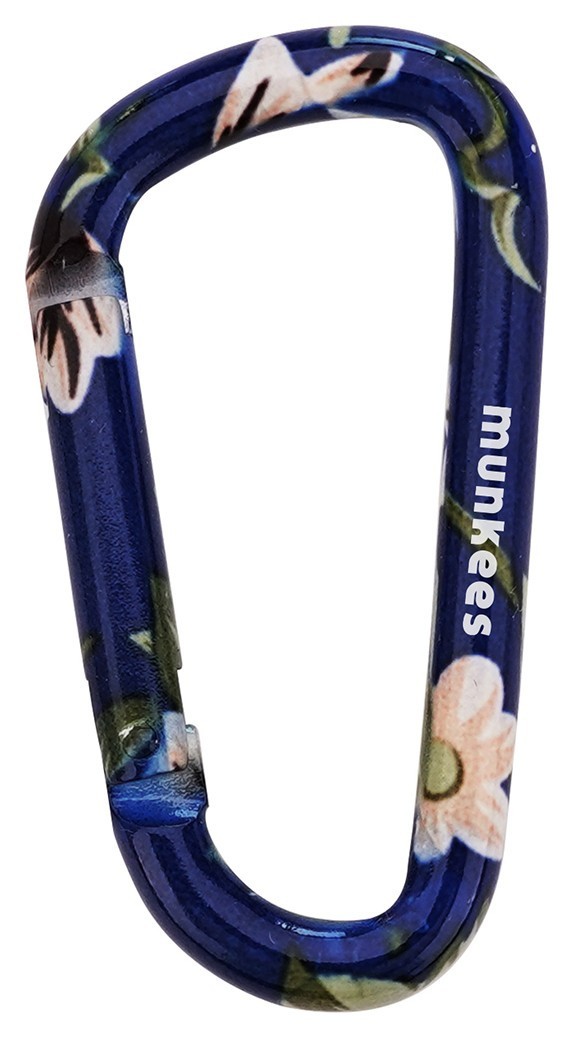 Munkees 3324 карабін Flower Blue 8 mm x 80 mm blue, 3324-BL