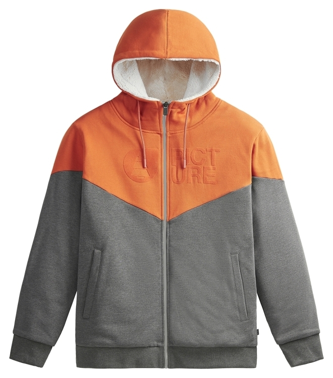 Толстовка Picture Organic Basement Plush Hoody red clay-dark grey, MSW360D-XXL