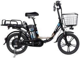 Велосипед з електроприводом 18" AL SPACE eELDORADO DD FR рама-15" 48B 15А*г 1000Вт чорно-синій 2026