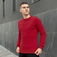 Світшот чоловічий однотонний червоний Pobedov 007 ЗИМА