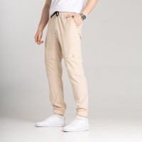 Мужские брюки джогеры с карманами бежевые Pobedov Vershyna
