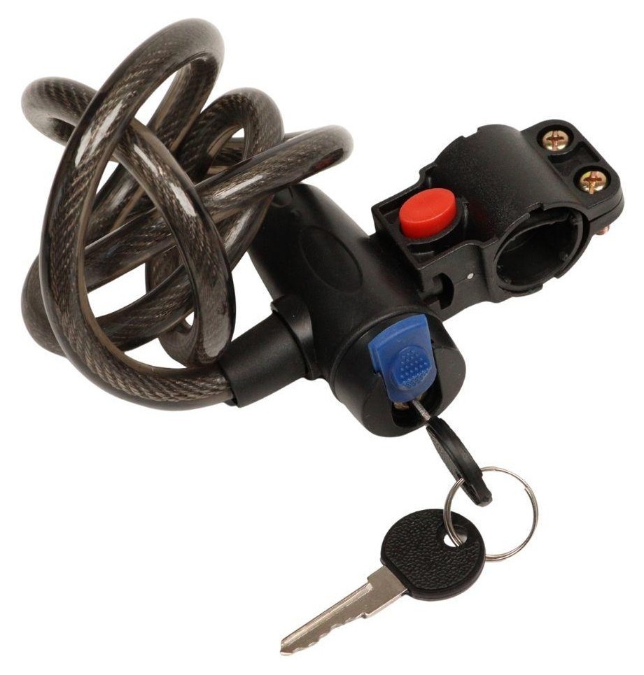 Замок тросовий на ключі VLT PJ-101S 1000мм *10мм чорний, LCK-097