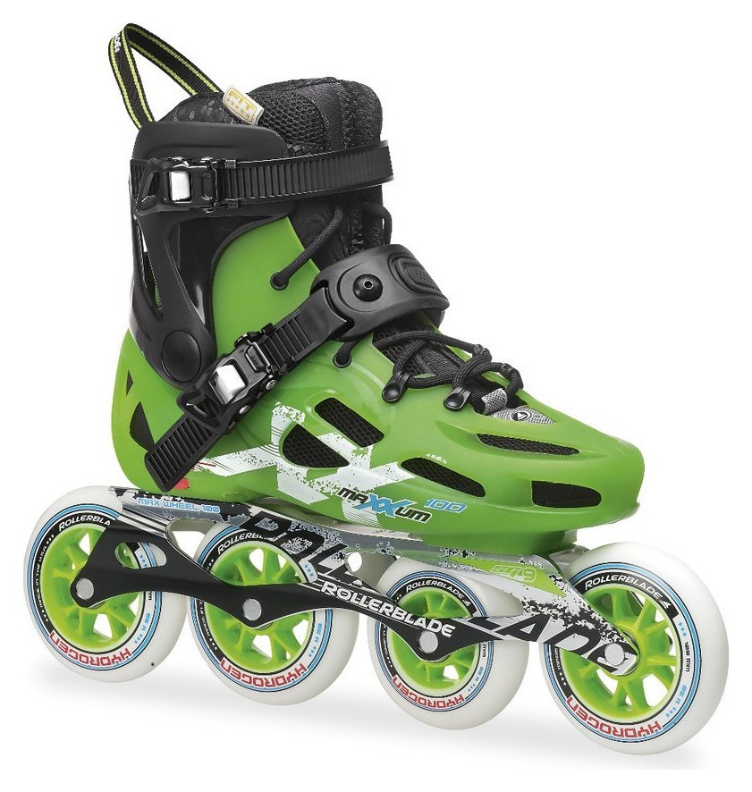 Роликові коньки для дорослих Rollerblade MAXXUM 100 41 (8.5US) 265мм Black/acid green (07367000 9C5), RCH_18635