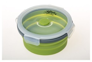 Контейнер TRAMP складной силиконовый с крышкой защелкой 800мл UTRC-087, Оливковый