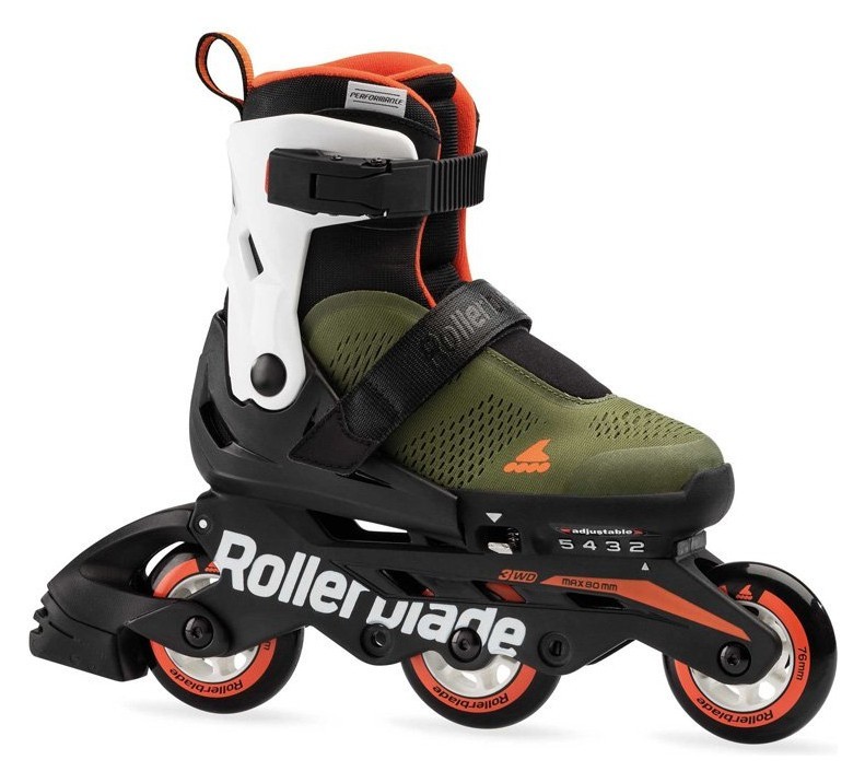 Роликові коньки дитячі Rollerblade MICROBLADE FREE 3WD 28-32 (175-205мм) Military green/orange (07061900 V99), RCH_10138