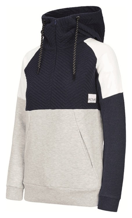 Толстовка женская Picture Organic Jully Hoody для женщин dark blue-grey melange, WSW182B-L