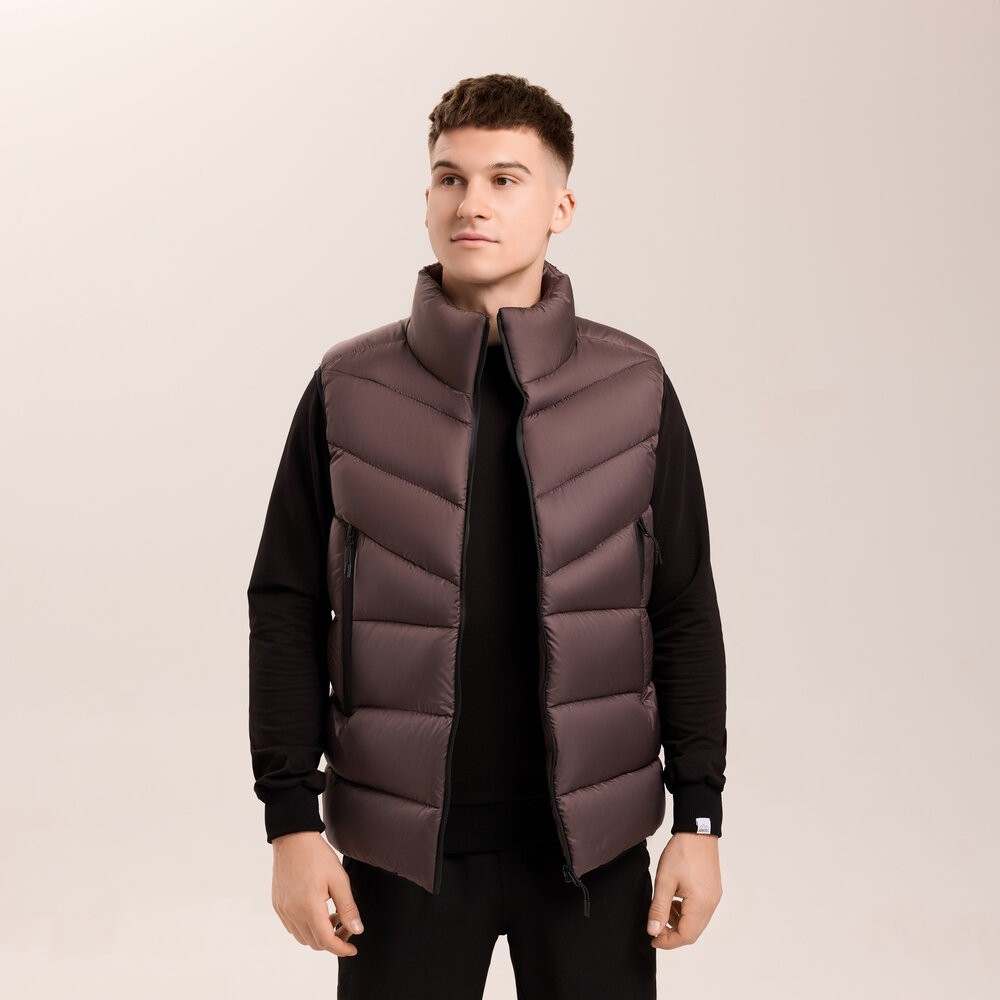 Чоловіча шоколадна жилетка Pobedov Puffer, POB_00000009358