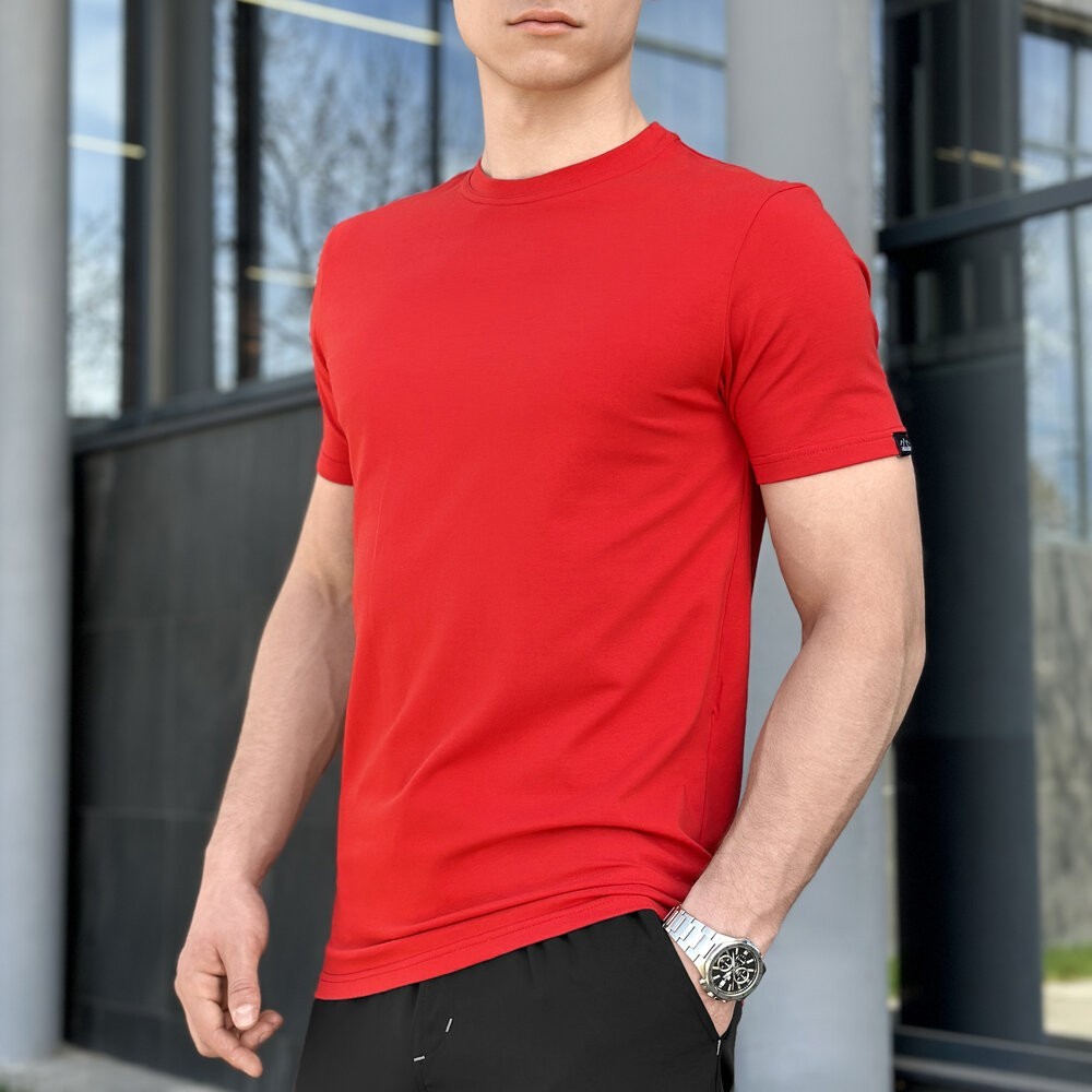 Чоловіча футболка бавовняна Pobedov Peremoga червона, POB_00000003031