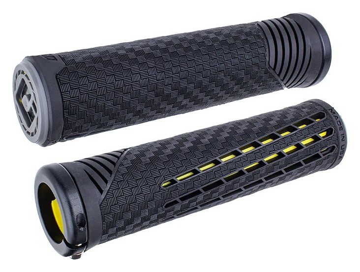 Грипси ODI CF Grip v2.1 Lock-On Black / Yellow, OBOD_F35CFBY-B
