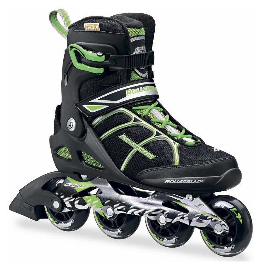 Роликові коньки для дорослих Rollerblade MACROBLADE 80 M 41 (8.5US) 265мм Black/green (07623700 T83), RCH_11144