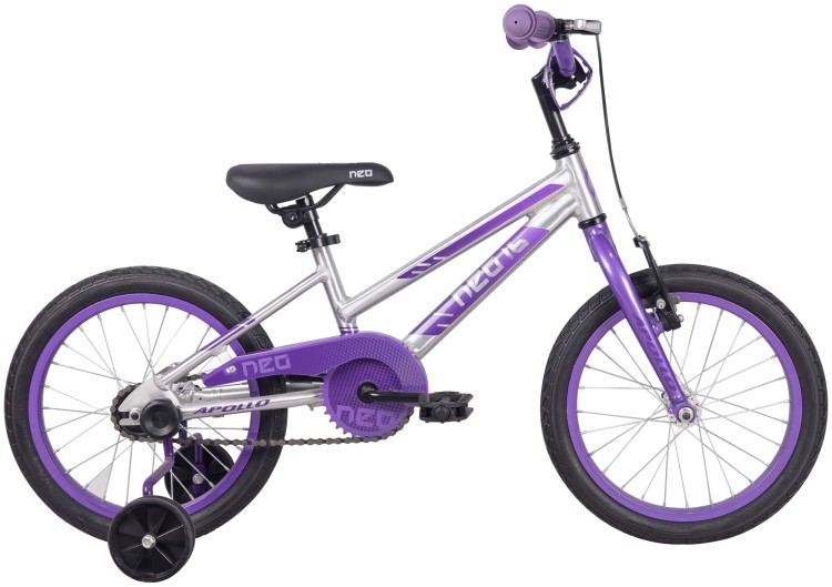 Велосипед 16" Apollo NEO girls Brushed Alloy /Lavender /Purple Fade, SKD-62-70