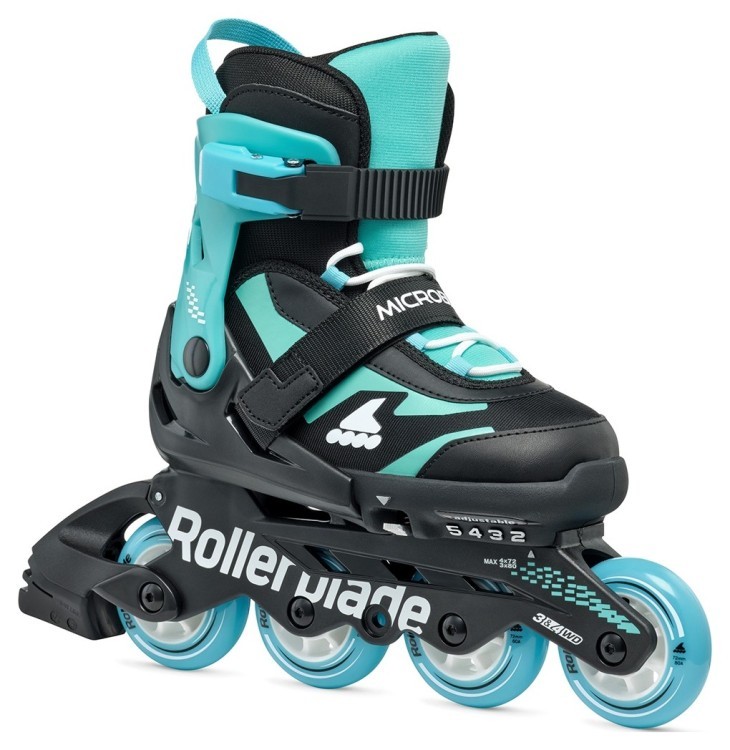 Ролики Rollerblade Microblade black-light blue, 86B0751530-NK02-33-36.5