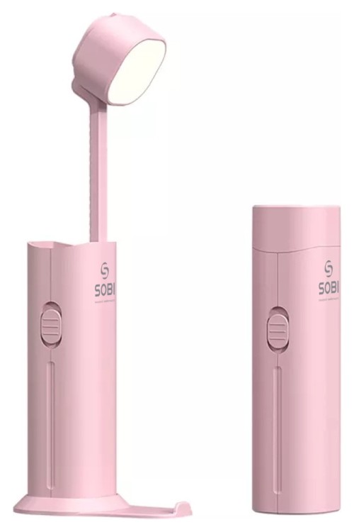 Power Bank Лампа Sobi D16 5000 mAh Pink, D16_PK