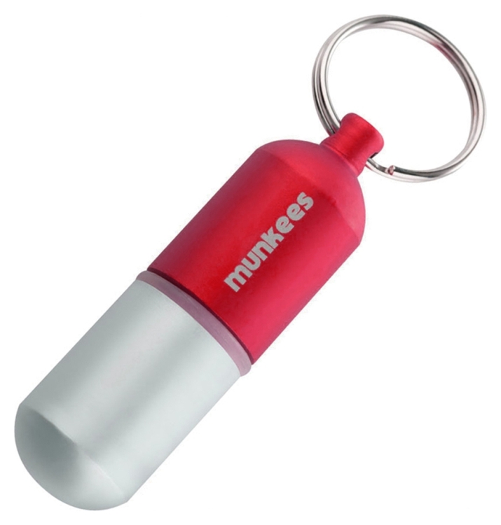 Munkees 3627 брелок Waterproof Capsule Large red, 3627-RD