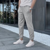 Мужские брюки джогеры с карманами серые Pobedov 95