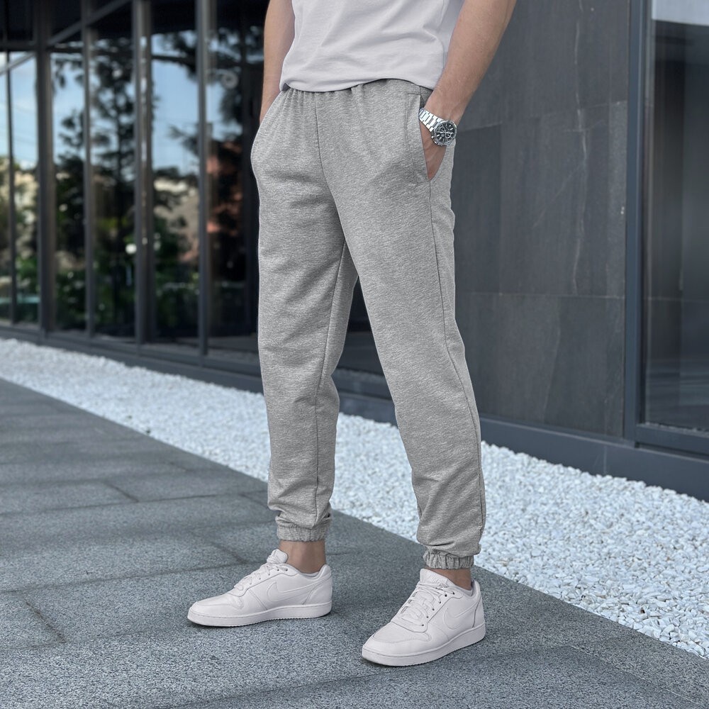 Чоловічі штани джогери з кишенями сірі Pobedov 95, POB_00000005065