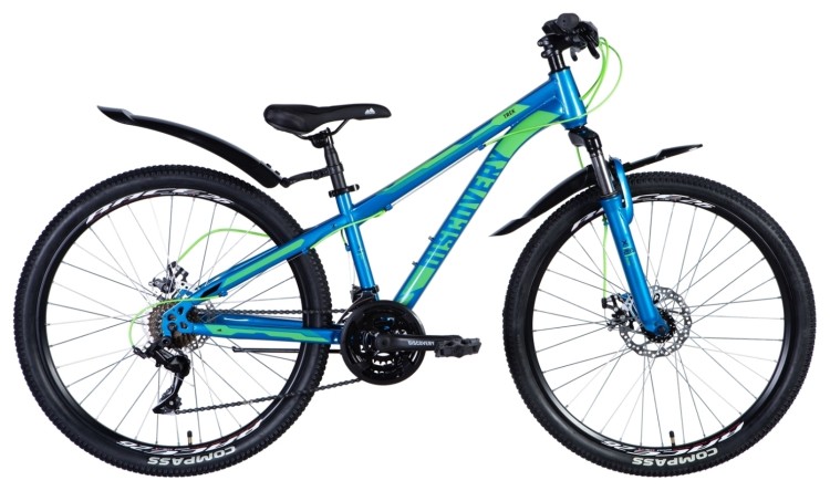 Велосипед ST 26" Discovery TREK AM DD рама- с крылом Pl 2024 (синий), OPS-DIS-26-564