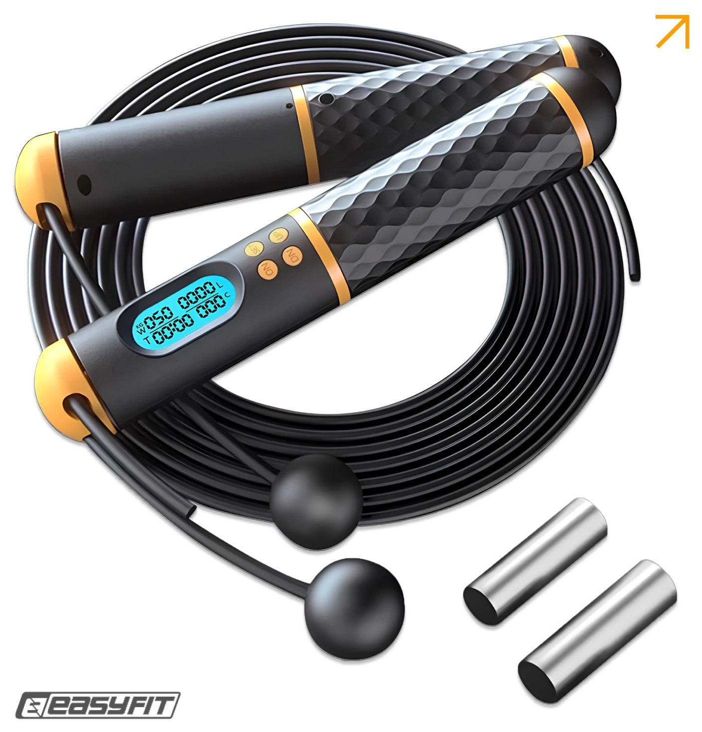 Умная скакалка EasyFit SmartRope 3 м с утяжелителем (беспроводная), EFIT_EF-1908-BY