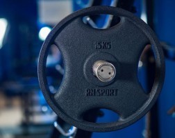 Млинець RN-Sport 15 кг Ø51 мм для штанги з Quatro хватом. Чорний