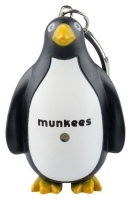 Munkees 1108 брелок-фонарик Penguin LED black-white