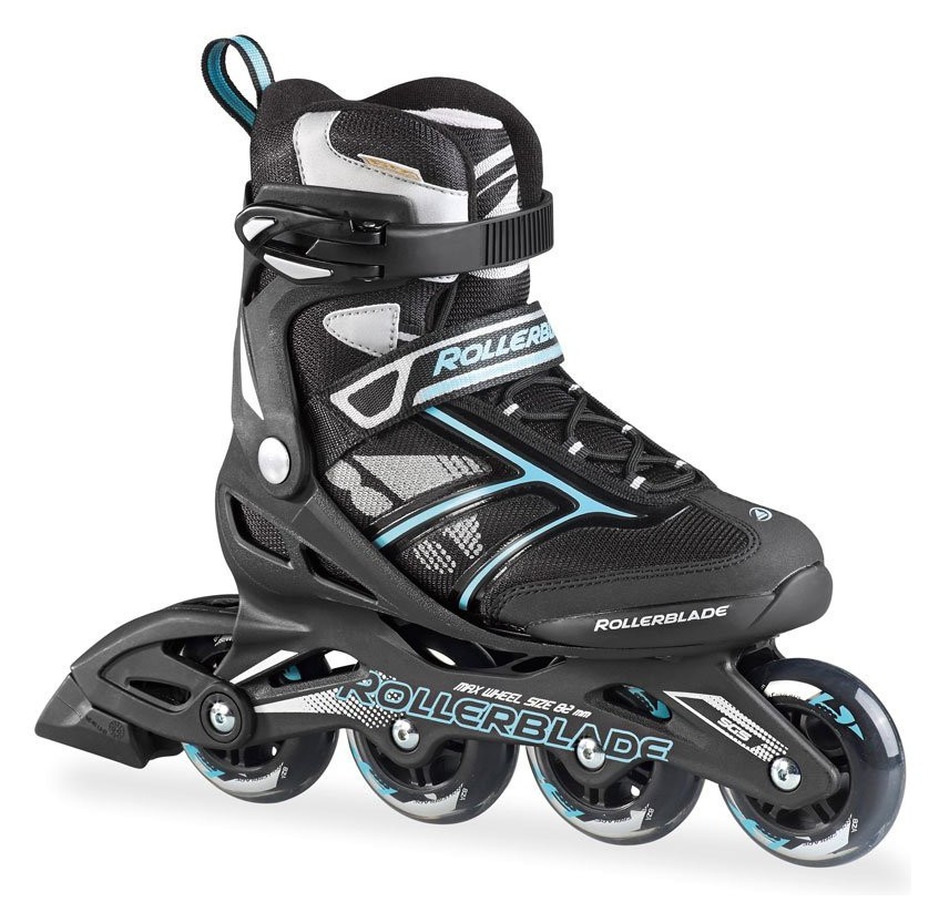 Роликові коньки для дорослих Rollerblade ZETRABLADE W 36.5 (6US) 230мм Black/light blue (07503300 821), RCH_11117